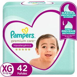 Pañales Desechables Premium Care Talla XG 42 Unidades - Pampers