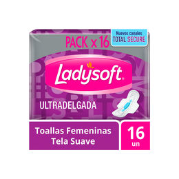 Product image of Toalla Higiénica Ladysoft Ultra Delgada 16 Unidades