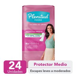 Protectores Plenitud Femme Medio 24 Unidades