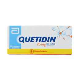 Quetidin (B) Quetiapina 25mg 30 Comprimidos Recubiertos