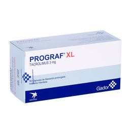 Prograf XL Tacrolimus 3mg 50 Cápsulas Prolongadas