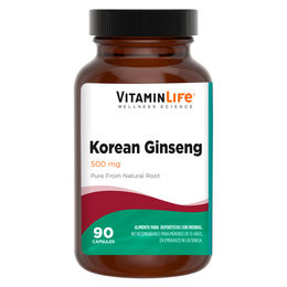 Product image of VitaminLife Red Korean Ginseng 500mg 90 Cápsulas