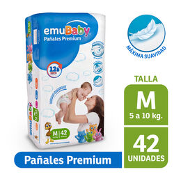 Pañal Desechable EMUBABY Premium Talla M 42 Unidades