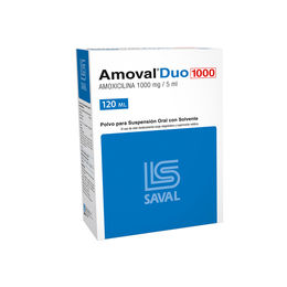 Amoval Duo 1000 Amoxicilina Suspensión Oral 120ml