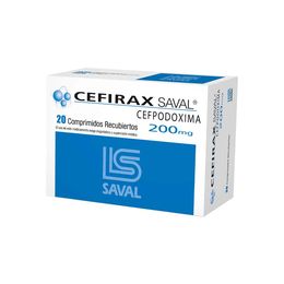 Cefirax Cefpodoxima 200mg 20 Comprimidos Recubiertos