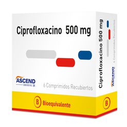 Ciprofloxacino 500 mg x 6 Comprimidos Recubiertos ASCEND - Ascend