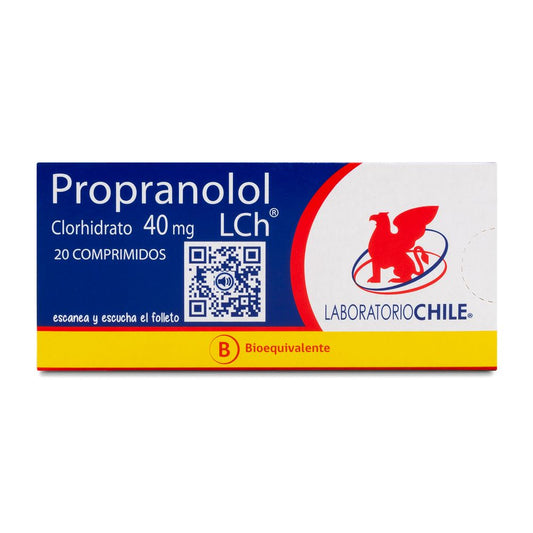 Propranolol 40 mg - 20 Comprimidos