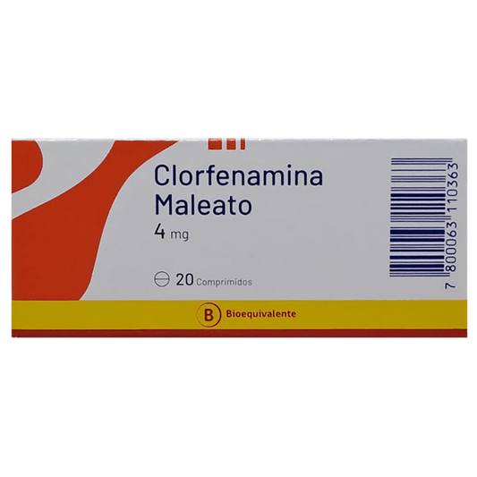 Clorfenamina Maleato 4 mg - 20 Comprimidos