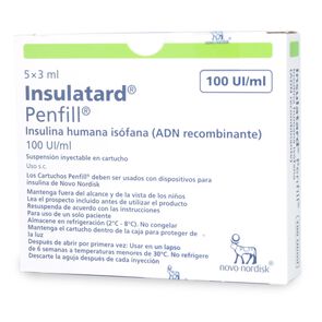 Insulatard HM Penfill Insulina Isofanica Humana 100 UI / mL 5 Cartridge Con 3,0ml C/U - Novo nordisk