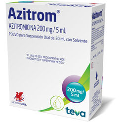 Azitrom 200 mg/5 mL x 30 mL Polvo para Suspensión Oral con Solvente - Chile