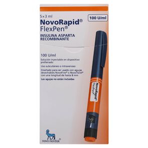 Novorapid 5 Flexpen Insulina Aspartica Soluble 100 UI/ml 5 Cartridge - Novo nordisk