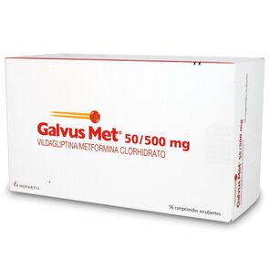 Galvus Met Vildagliptina 50 mg / metformina 500 mg con 56 Comprimidos Recubiertos - Axon