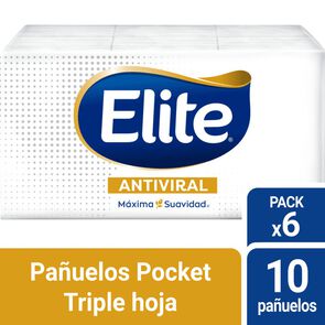 Pack Antiviral de Pañuelos Desechables 6 Unidades - Elite