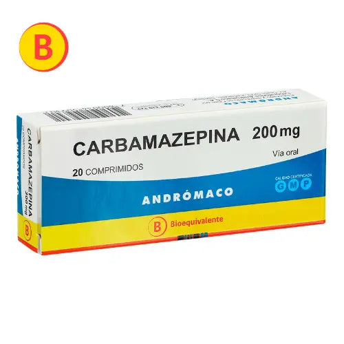 Carbamazepina 200 mg x 20 comprimidos (Andromaco)