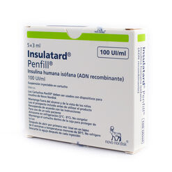 Insulina Insulatard HM Penfill 100 UI/mL Suspension Inyectable x 5 Unidades 3 mL - Novonordisk