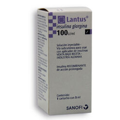Insulina Lantus 100 UI/mL Solucion Inyectable x 1 Cartucho 3 mL - Sanofi - aventis
