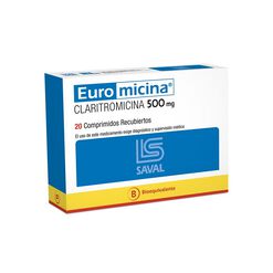Euromicina 500 mg x 20 Comprimidos Recubiertos - Saval s.a.