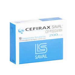 Cefirax 200 mg x 10 Comprimidos Recubiertos - Saval s.a.