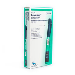 Insulina Levemir Flexpen 100 UI/mL x 5 Cartuchos - Novonordisk