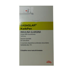 Insulina Basaglar Kiwik Pen 100 UI/mL Solucion Inyectable x 5 Cartuchos - Eli lilly de chile l