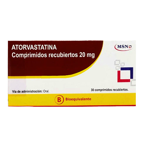 Atorvastatina 20 mg x 30 comprimidos