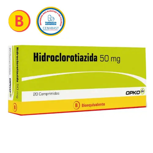 Hidroclorotiazida 50 mg x 20 comprimidos (Opko) (Cenabast)